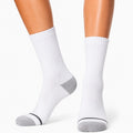 Calze sportive 35-38 in maglia bianco/grigio con rinforzi