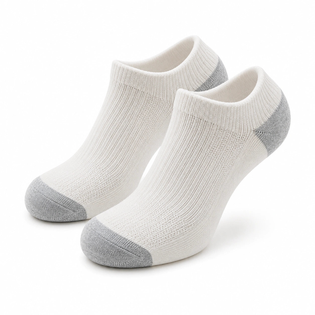 Calzini corti 39-42 in tessuto a maglia bianco/grigio per uso quotidiano