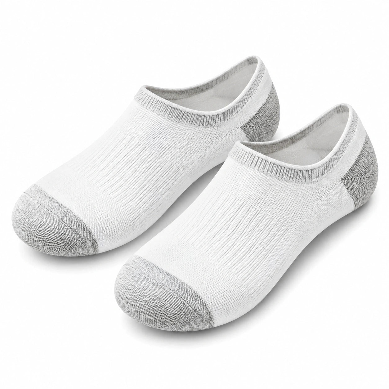 Calze basse 35-38 in tessuto a maglia bianco/grigio per uso quotidiano stile minimal