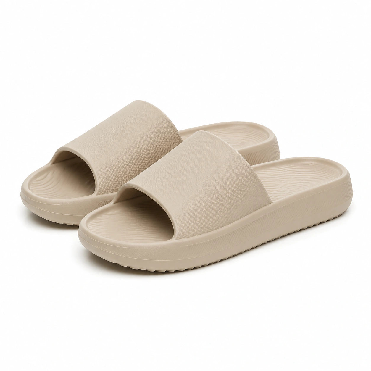 Ciabatte 42/43 in materiale sintetico espanso beige - suola sagomata antiscivolo