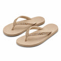 Infradito donna 42/43 beige in materiale sintetico con strass - suola antiscivolo