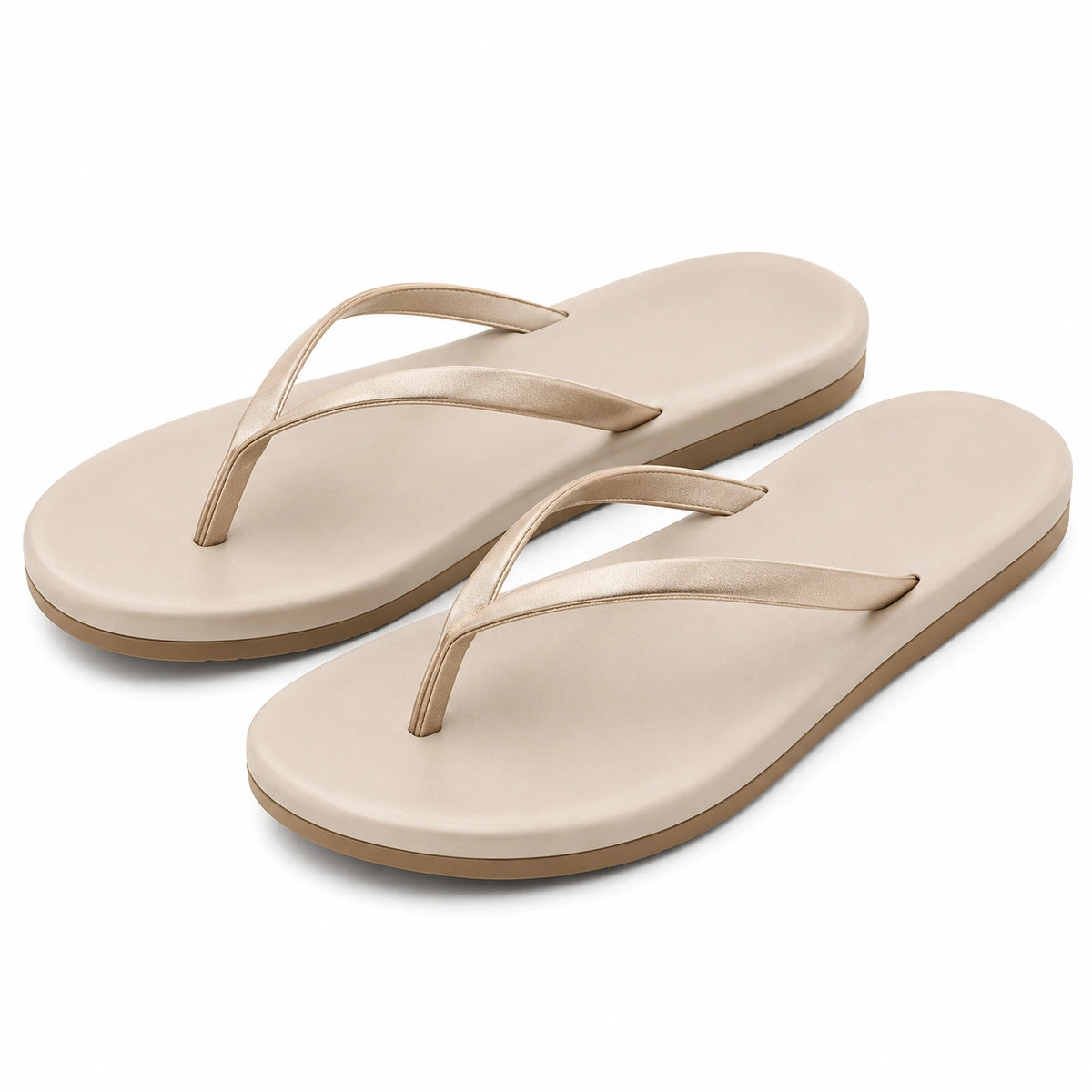 Infradito 36/37 beige in materiale sintetico - suola piatta antiscivolo