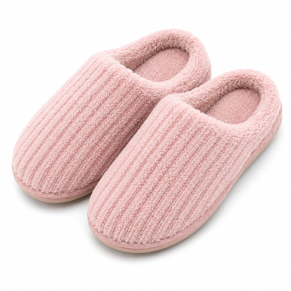 Pantofole da casa 36/37 in tessuto effetto peluche rosa - chiuse e morbide