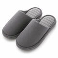 Pantofole da casa 38/39 in tessuto grigio con suola imbottita